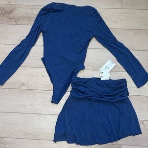 Zara viral Blue Skirt set